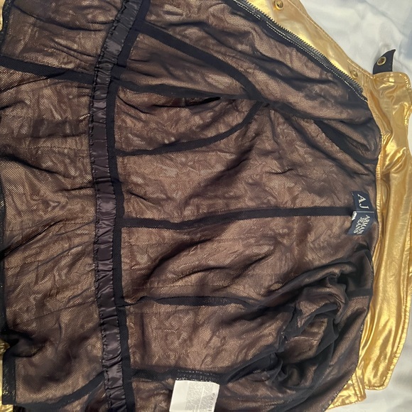 AJ Armani Jeans metallic gold jacket/coat - Picture 8 of 11